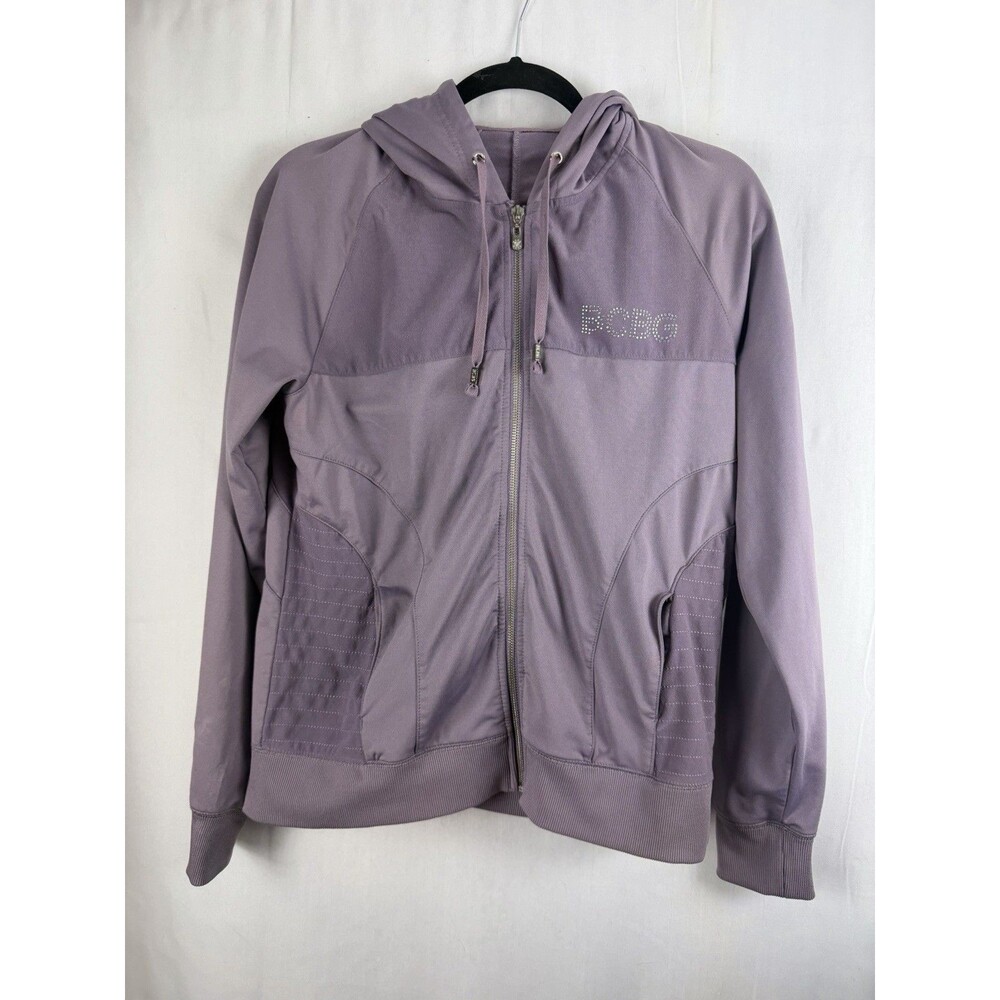 BCBG Lavender Hoodie Zip Up Jacket Large